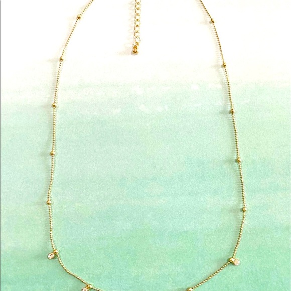 NEW Dainty Crystal Drop Necklace - Picture 3 of 3